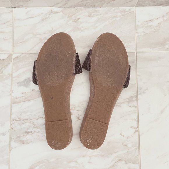 Betsey Johnson Sparkled Flat Sandals - Picture 3 of 3